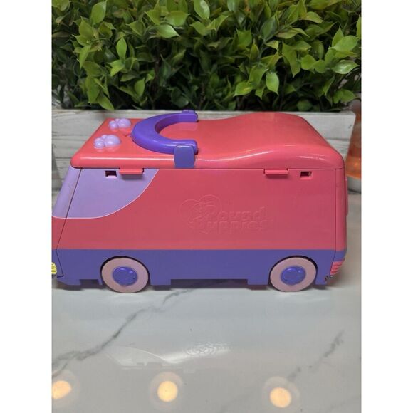 Vtg 1995 Galoob Pound Puppies Van Bus Circus Camp Compact Vehicle 1 Grey Pup - Picture 11 of 12